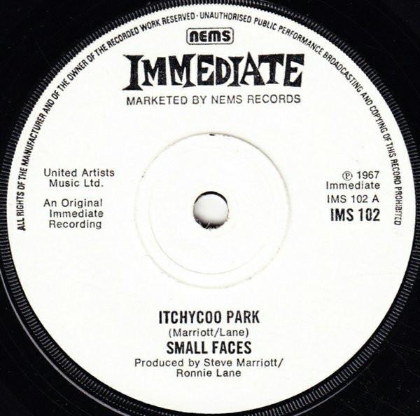 

7inch Record SMALL FACES - Itchycoo Park IMS102 Immediate 1975 UK Rock Used