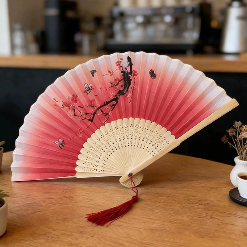 Retro-Tanzfächer im japanischen Stil für den Sommer - Klassischer antiker Stil