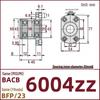 Double-Cut Flange Circlip Bearing Housing, Aluminum Alloy, BACB6800ZZ BFP23.