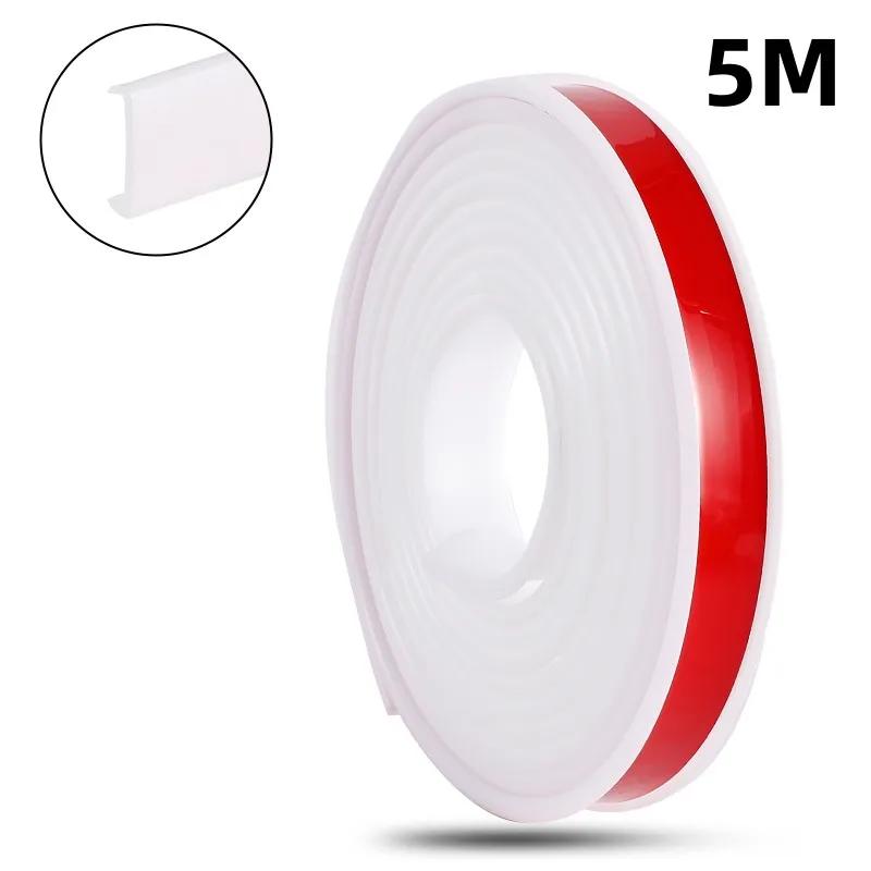 5M U-подібна кромкова стрічка Дерев'яна стрічка для декору шафи Самоклеюча Захисна стрічка для країв меблів, столу, стільця Протиударна стрічка