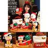 Christmas Santa Claus Snowman Penguin Sled Plush Doll Pendant Children Toy For Festive Decor