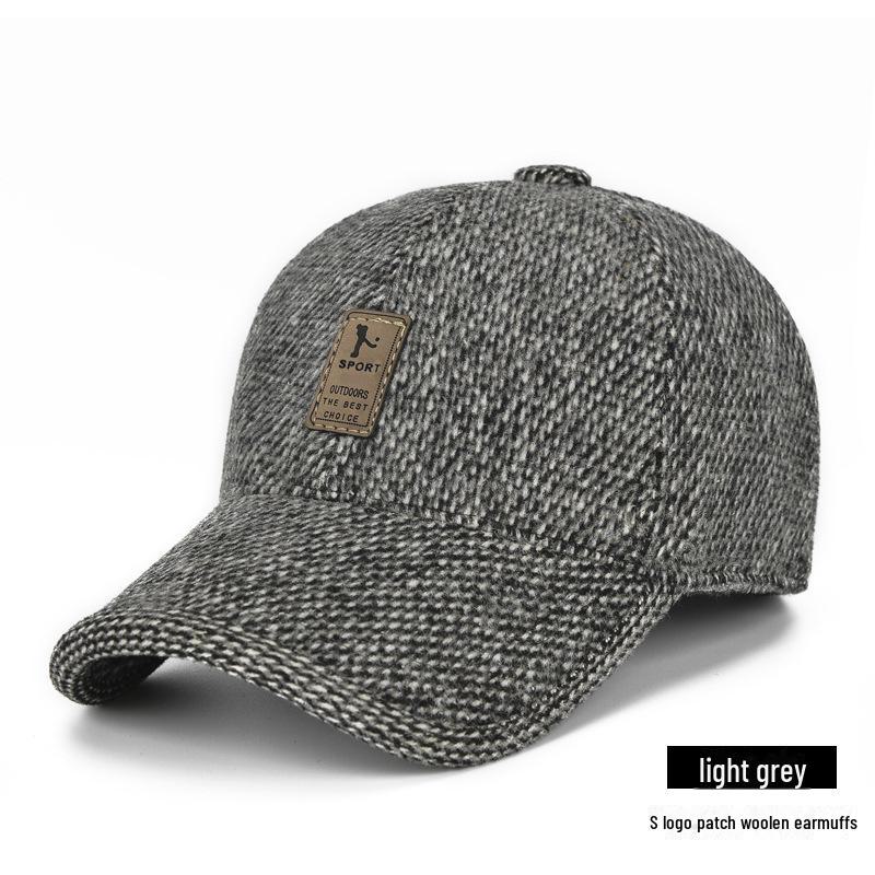 Men's Winter Ear Protection Duckbill Cap - Thick Velvet Warm Baseball Hat for Seniors