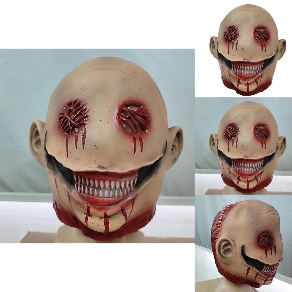 Horror Clown Mask With Latex Construction For Halloween Party And Cosplay