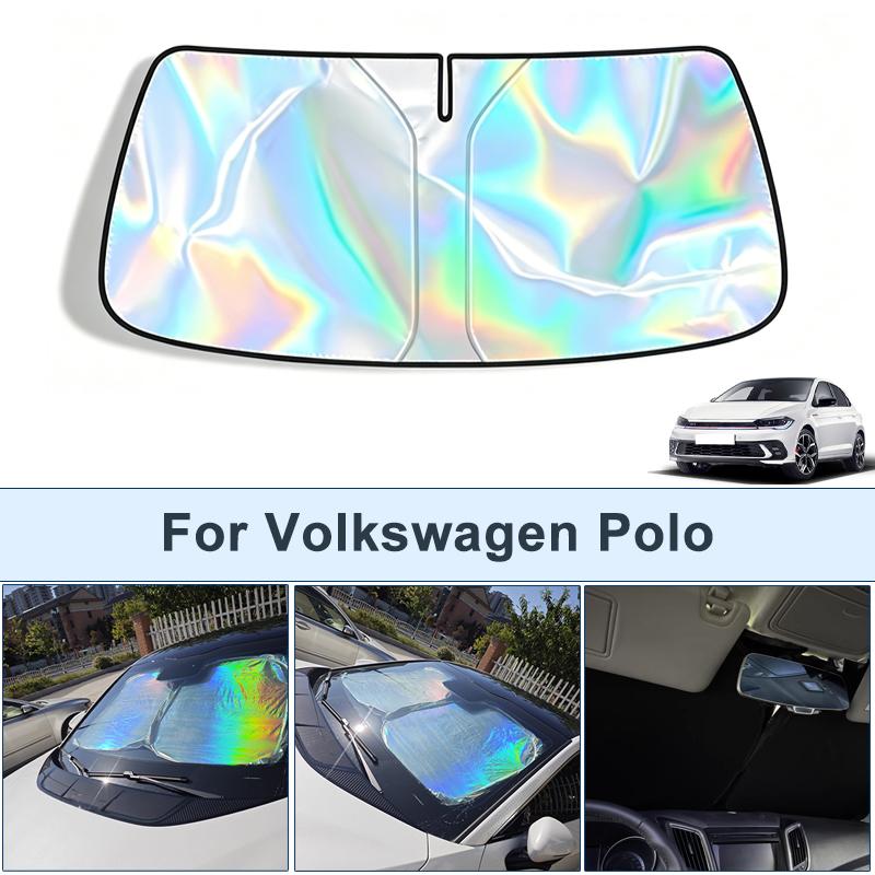 Foldable Front Windshield Sun Shade For Volkswagen Polo UV Reflective Sun Protection Cover Car Interior Accessories