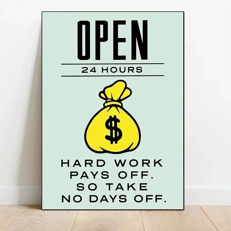 Motivational Quotes Poster HD Prints Time Is Money Hustle In Silence Canvas Painting Wall Pictures For Living Room Home Decor