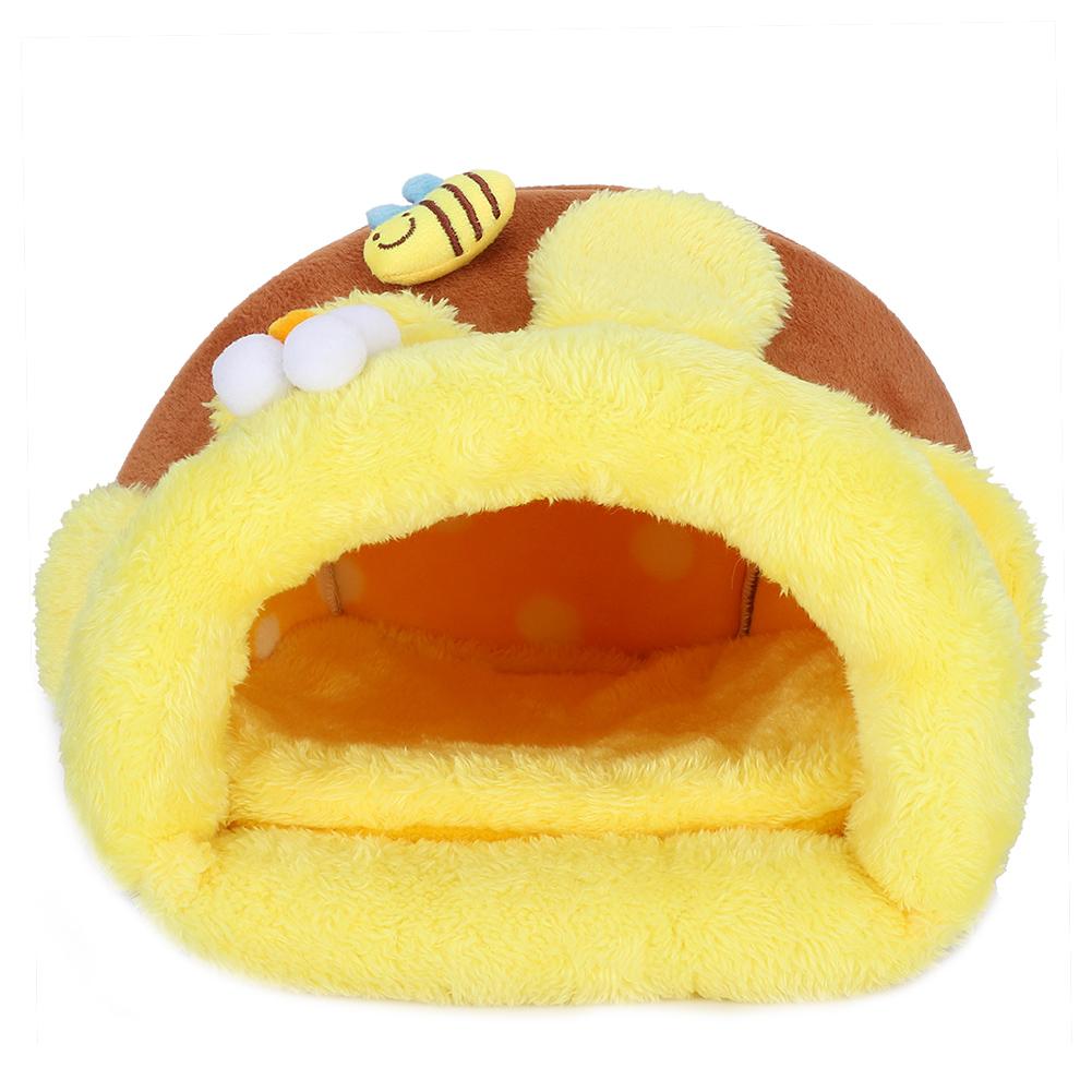 Small Pet Honeypot Shape Diamond Velvet Cotton Nest Winter Warm for Dutch Pig HamsterL