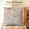 Boho Wildflowers Pattern Cushion Cover Natural Linen Pillow Cover Double-Sided Print Cushion Cover For Sofa Home Decor