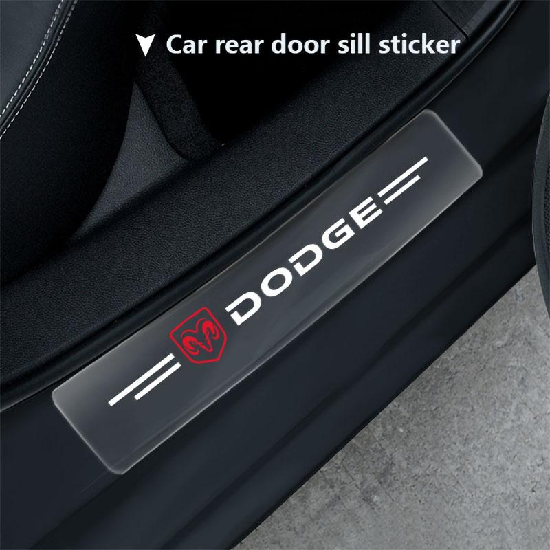 Car Threshold Sticker Scratch Resistant Transparent Film Protector for Dodge Challenger Charger RAM 1500 Stratus Dart Dakota Charger Avengr Durango