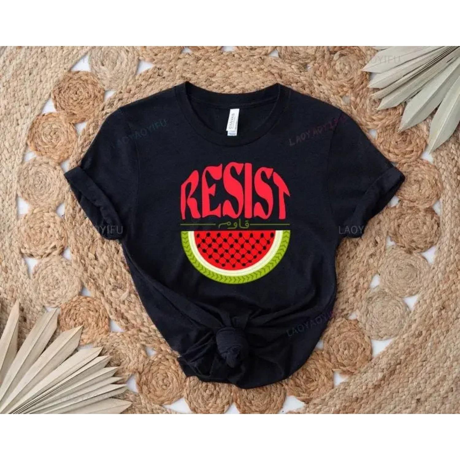 Watermelon Resist Graphic T Shirts It s Not A Watermelon Woman Man Summer Outdoors High Quality Cotton T-shirt Ropa Hombre S