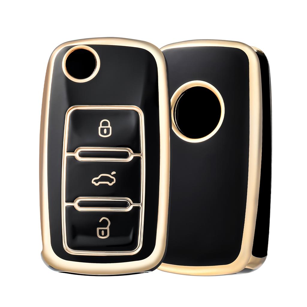 360° Protection Car Key Case Shell For Volkswagen VW Polo Tiguan Passat B5 B6 B7 Golf 5 EOS Scirocco Jetta MK6 Octavia Skoda A5