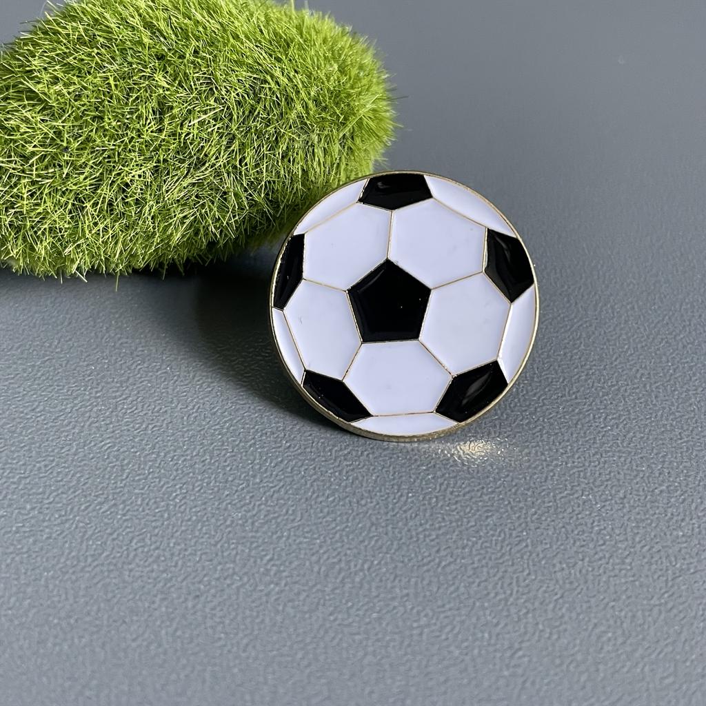1 Pack, Football Enamel Brooch, Enamel Brooch, Oil Drop Brooch, Brooch, Clothing Accessories, Buckle Pin, Japanese Small Mini Neckline Pin,
