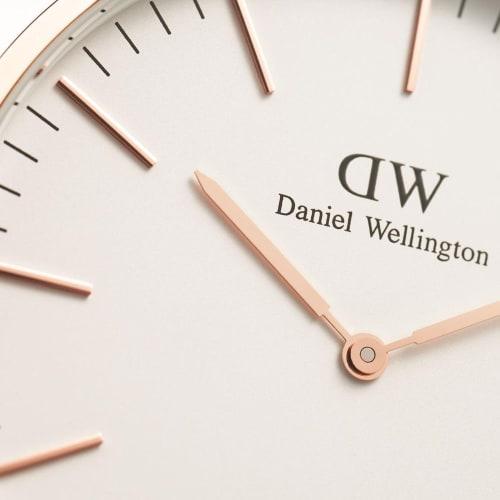 Daniel Wellington Classic Cambridge Watch DW00100006 Rose Gold with Leather Strap, 40mm