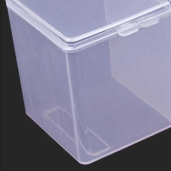 Nail Art Translucent 2 Grid Cotton Pad Swab Storage