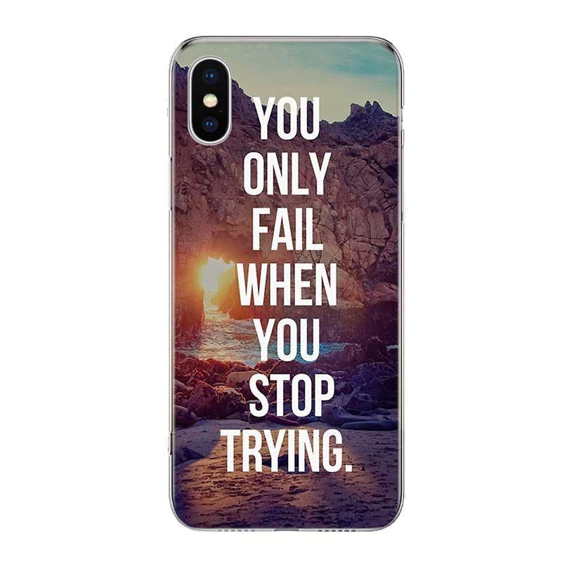 Etui na telefon z cytatami dla iPhone 13 12 11 Pro Max 6 X 8 6S 7 Plus XS XR Mini 5S SE 7P 6P Wzór Pokrowiec Coque