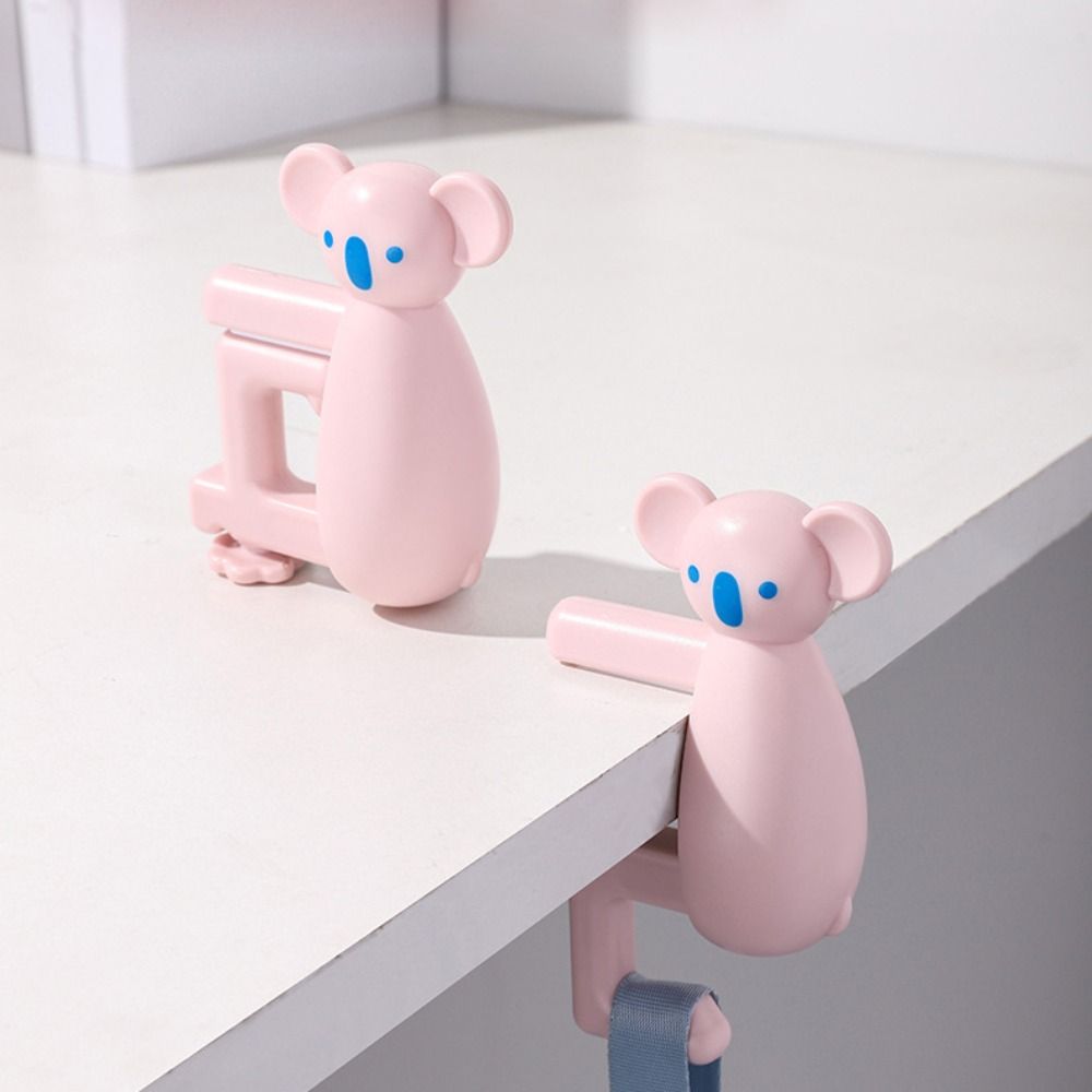 Portable Desk Side Hanging Bag Hook Multifunctional Cartoon Animal Table Backpack Hook Adjustable Durable Table Bag Holder