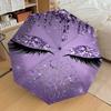 1PC Eyes Glitter Umbrella-8-Rib Reinforced Portable Folding Travel Suitable for All Seasons Outdoor Daily Use Is an Ideal Choice -K0356