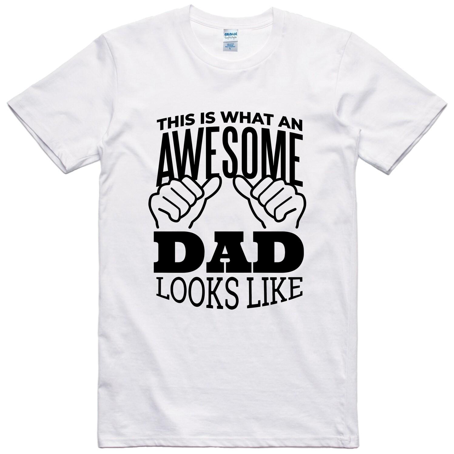 Funny T Shirt Awesome Dad Father s Day Gift Birthday Christmas Slogan Tee S разноцветный