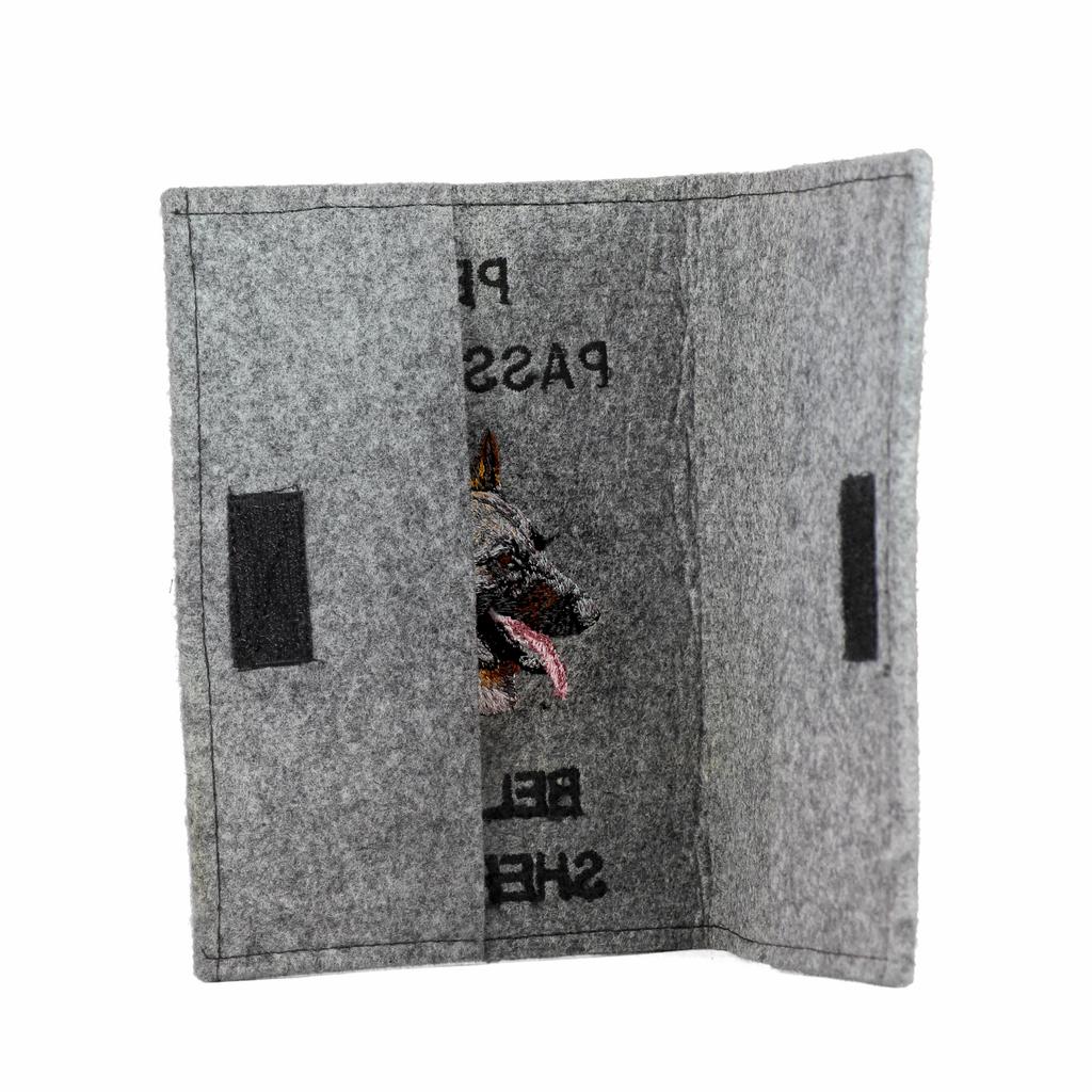 Belgian Shepherd Dog, Belgian Sheepdog - Dog passport case, document case, gift for the traveller from the Art-Dog brand
