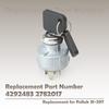 4292483 Ignition Starter Switch Replacement for Clark for Hyster TO015B Forklift for Pollak 31-297 3 Position Ignition Switch Assembly Lock Cylinder