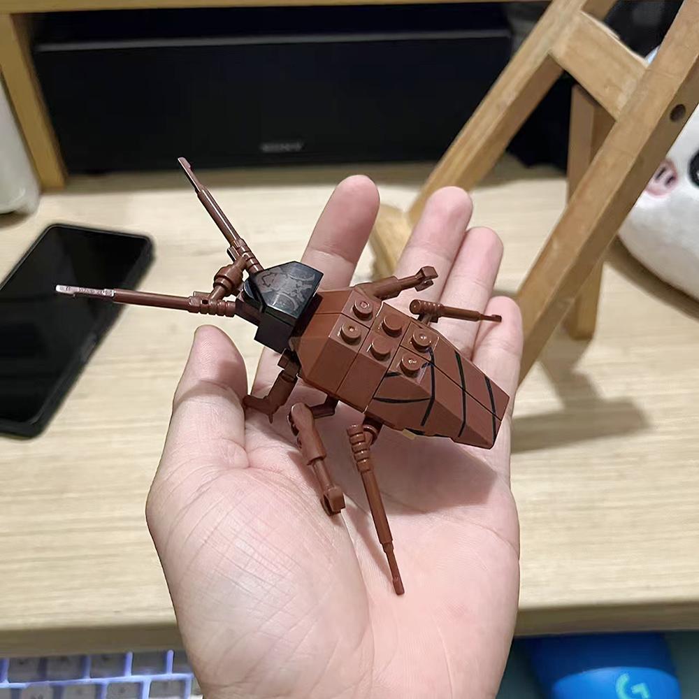 Mini Cockroach Puzzle Building Block Toys Create A Children's Insect World - Insect Ecological Park; Mini Particle Toy Gift