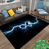 "Football Logo Carpet with Lightning Design - Modern Floor Rug" Suitable for use as an anti-slip for living room bedroom sofas