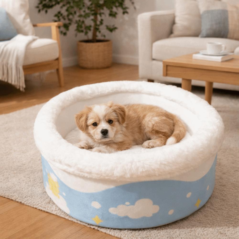 Thicken Plush Pet Nest Round Cat Sleeping Bag Universal Bathtub Cat Bed  for Cats and Dogs