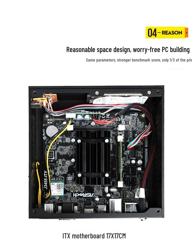 XQBOX A01 HTPC ITX Mini Chassis: Compact Horizontal Industrial Control Case