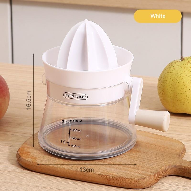 Manual Citrus Juicer Hand Crank Orange Lemon Squeezer Portable Fruit Press Juicer with Residue Separator for Home Kitchen Use