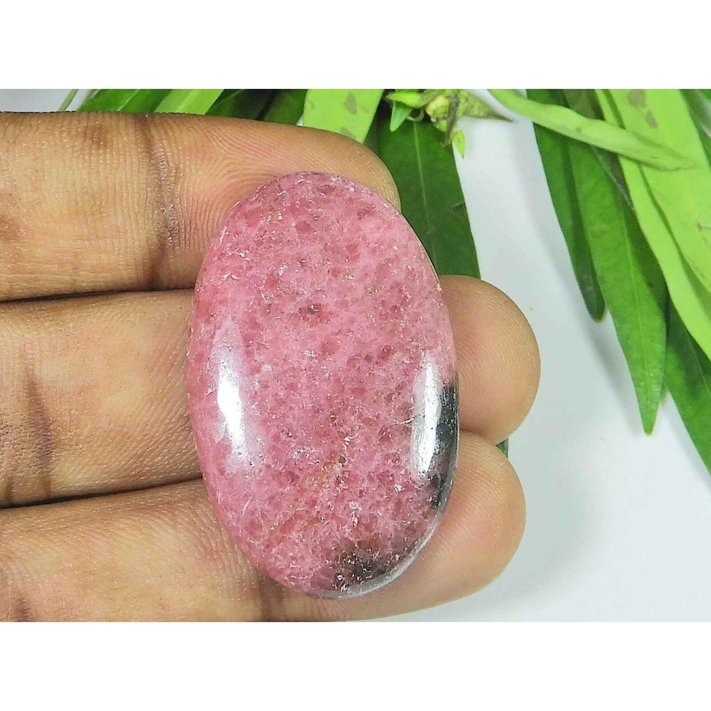 25X39X04MM Natural Red Rhodonite Quartz Oval Cabochon Loose Gemstone SK-3751