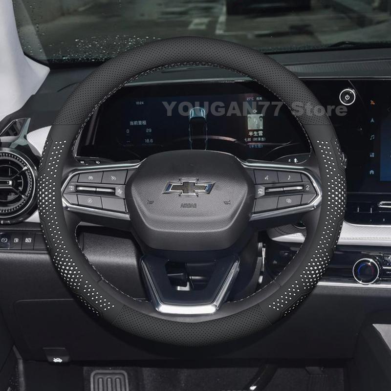 Leather Car Steering Wheel Cover For Chevrolet Equinox 2017-2023 Covers For Covers Auto interior Chevrolet Equinox Accessories jt2