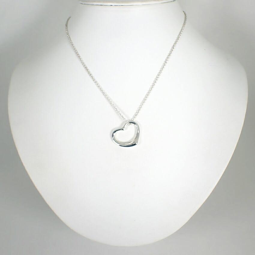 [Used] TIFFANY/Tiffany 925 Open Heart Pendant/Necklace/j97-4