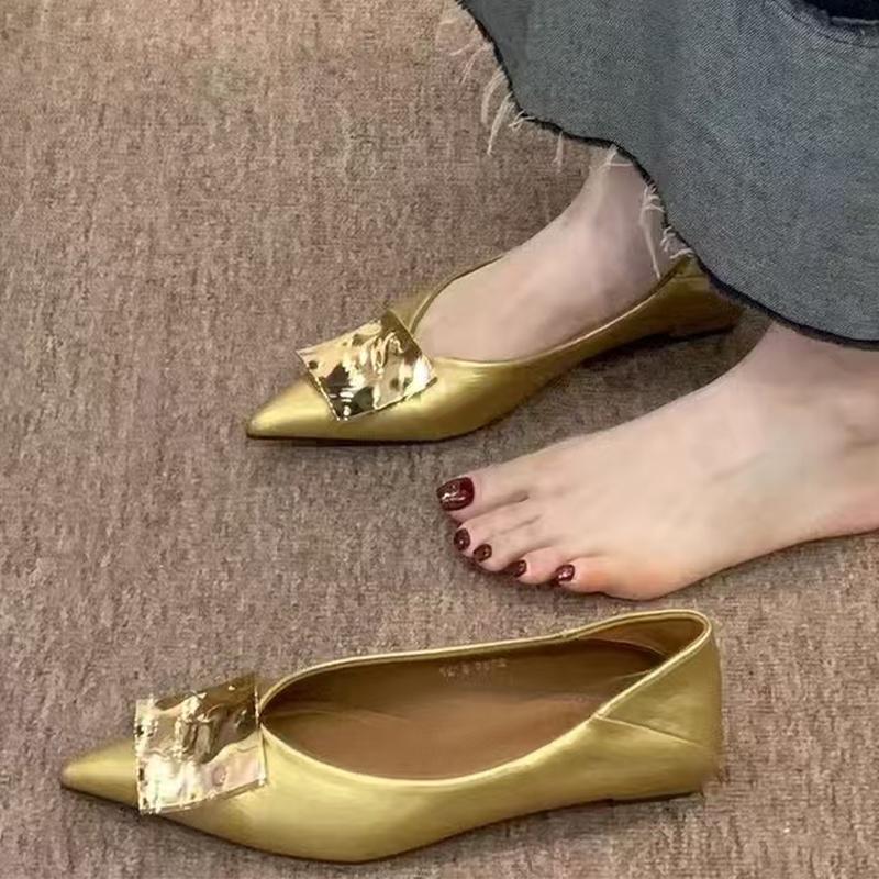 Fashion Flats Pointed Toe Women Shoes Shallow Sexy Fashion Sandals Elegant Dress Loafers Shoes Summer 2025 New Luxury Chaussure Femme