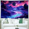 TUGCAY Blacklight Planet and Mountain River Tapestry Galaxy Space Tapestries UV Reactive Fantasy Nature Landscape Tapestry Wall Hanging for Room Home