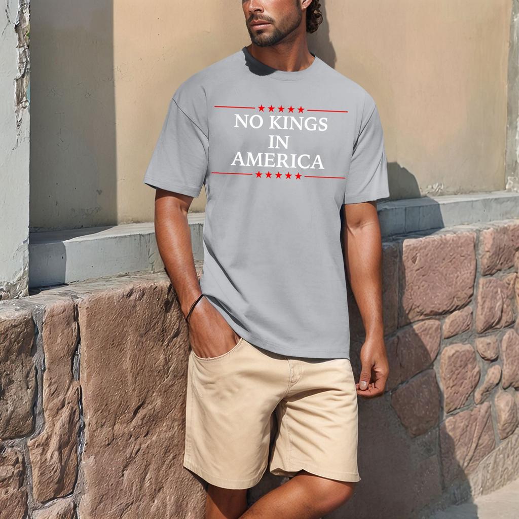 Summer Men's Popular T-shirt Printed Round Neck Short Sleeve T-shirt