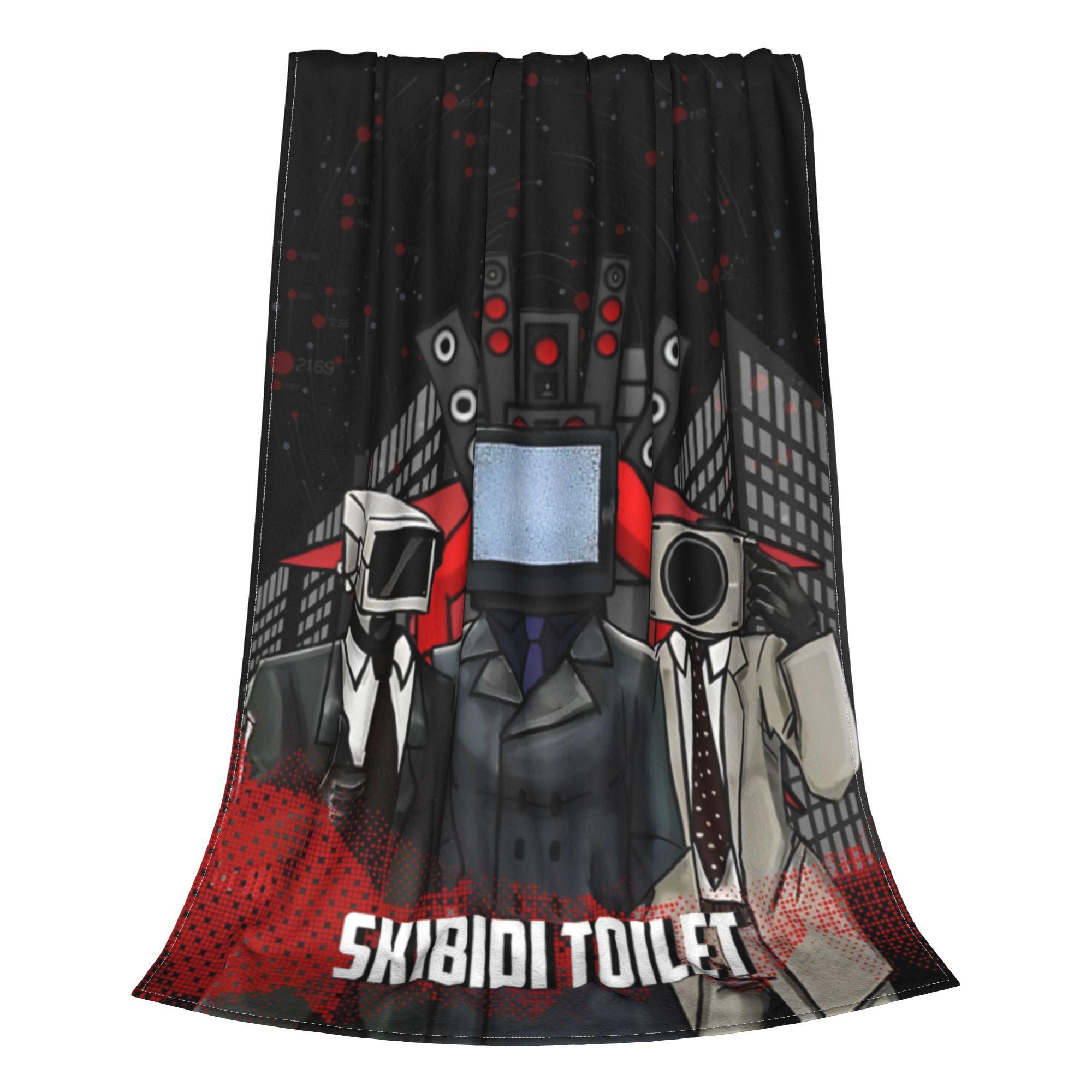 

Skibidi Toilet Speakerman Cameraman Fleece Blankets TVman Humor Awesome Throw Blankets for Home 150*125cm Quilt Ultra-Soft 75x90cm