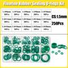 FKM O-Ring Grüner Fluorkautschuk Gummi Dichtung O-Ring CS1.5/2.0/2.4/3.1mm Ölbeständig Säure-Lauge-Beständig O-Ring Satz