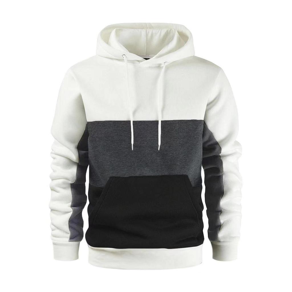 Men's Color Block Hooded Sweatshirt - Warm Autumn/Winter Fashion Jacket