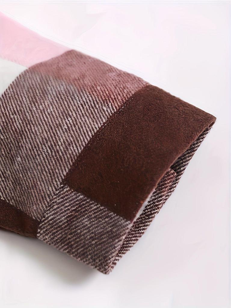 2023 Men's Hooded Plaid Long Sleeve Thickened Shirt - Cold Resistant Autumn Wear