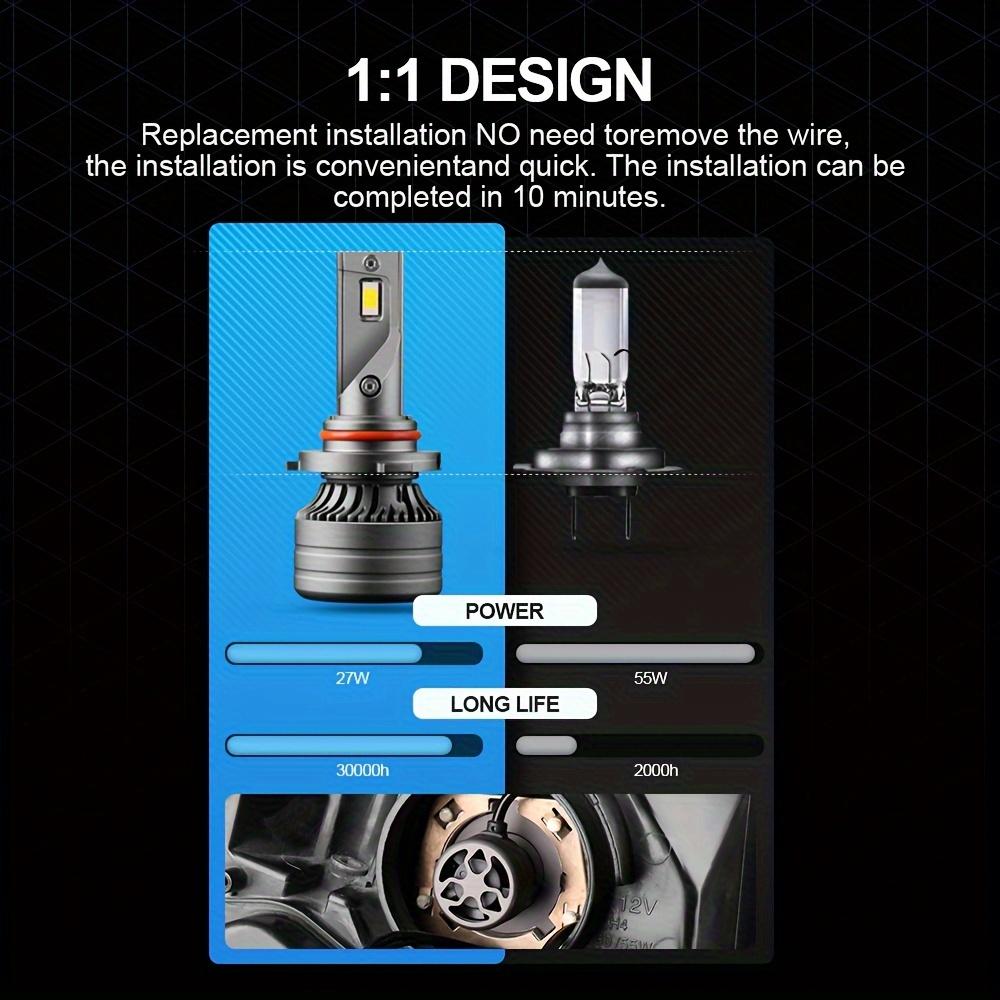 Led Headlight Bulbs, Hi/Lo Beam, 9005/Hb3 9006/Hb4 H11, 6000K White Light, 160W, Canbus Fast Cooling 80,000Hrs Lifetime For Cars