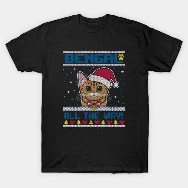 Bengal All The Way - Ugly Christmas Sweater Made in Australia T-Shirt S