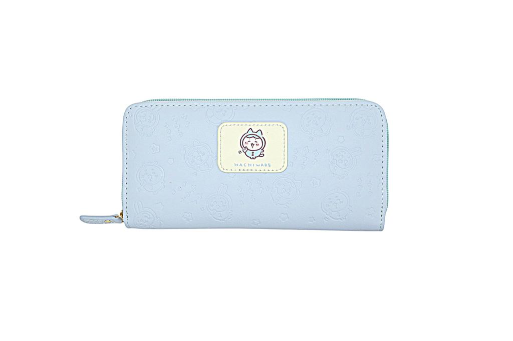 Aldi Long Wallet with Hachiware Zipper, Embossed, Chiikawa, CHI9-11,