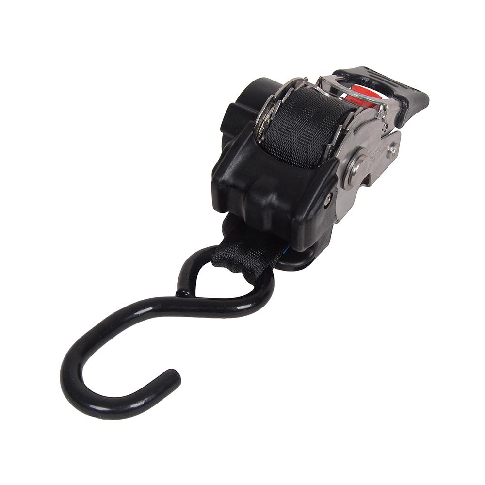 MOTO4U Bolt on Retractable Ratchet Straps Coated S Hook Stainless Steel Auto Retract Ratchet Straps Self Ratcheting Strap 1PC