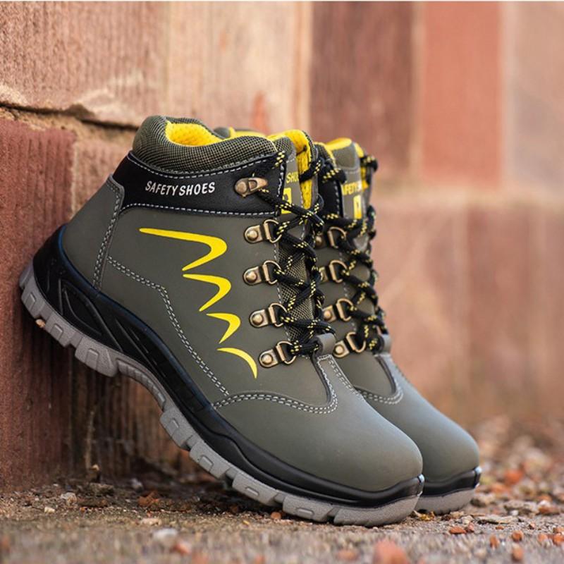 Unisex Steel Toe Cap Men Work Safety Shoes Anti-smashing  Working Boots Construction Indestructible Work Sneakers Hiking Boots