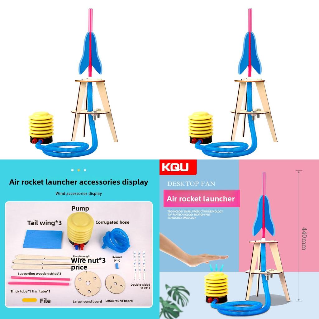 Self Made Air Rocket Launcher Experimental Material Set Children Puzzle Toy For Kids Diy Physics Educational Toy Classroom Activity