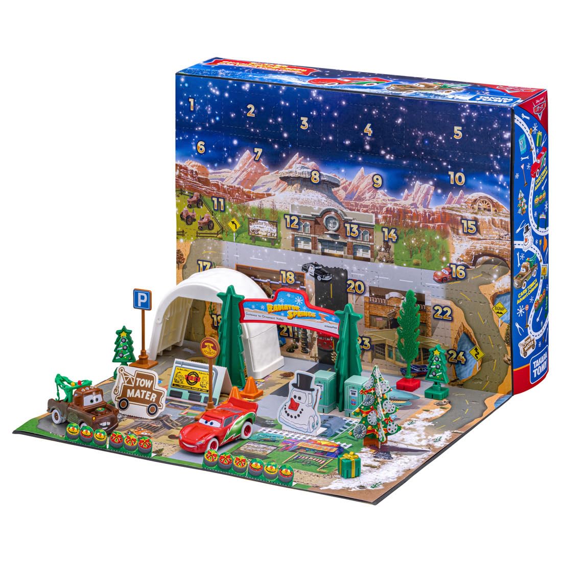 

Takara Tomy Disney Cars Tomica Cars Tomica Адвент-календарь 2024 Игрушка-миниатюрная машинка для детей от 3 лет