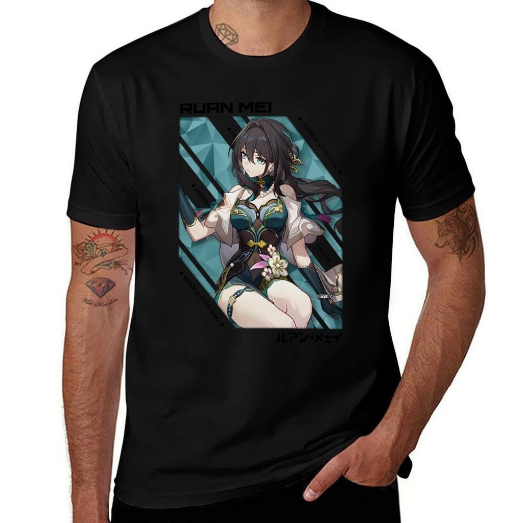 Ruan Mei Honkai Star Rail V1 Black Ver Tshirt Plus Size Loose Fit Tshirt