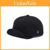 Vintage Schwarze Kappe mit kurzem Schirm und verstellbarem Sitz für Streetwear und Freizeit