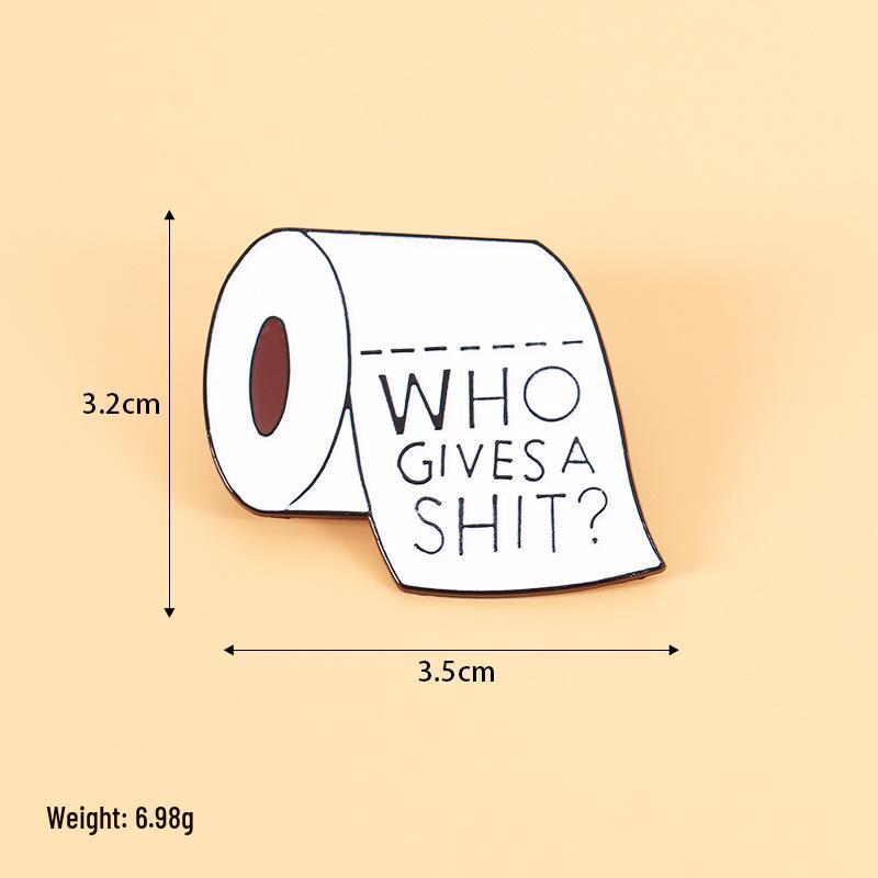 

Elegant Alloy Toilet Paper Brooch: Multifunctional White Decorative Pin for Clothing