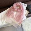 Autumn And Winter New Simulation Silk Double Layer Scarf Shawl Elegant And Elegant Temperament Mom'S Women'S Long