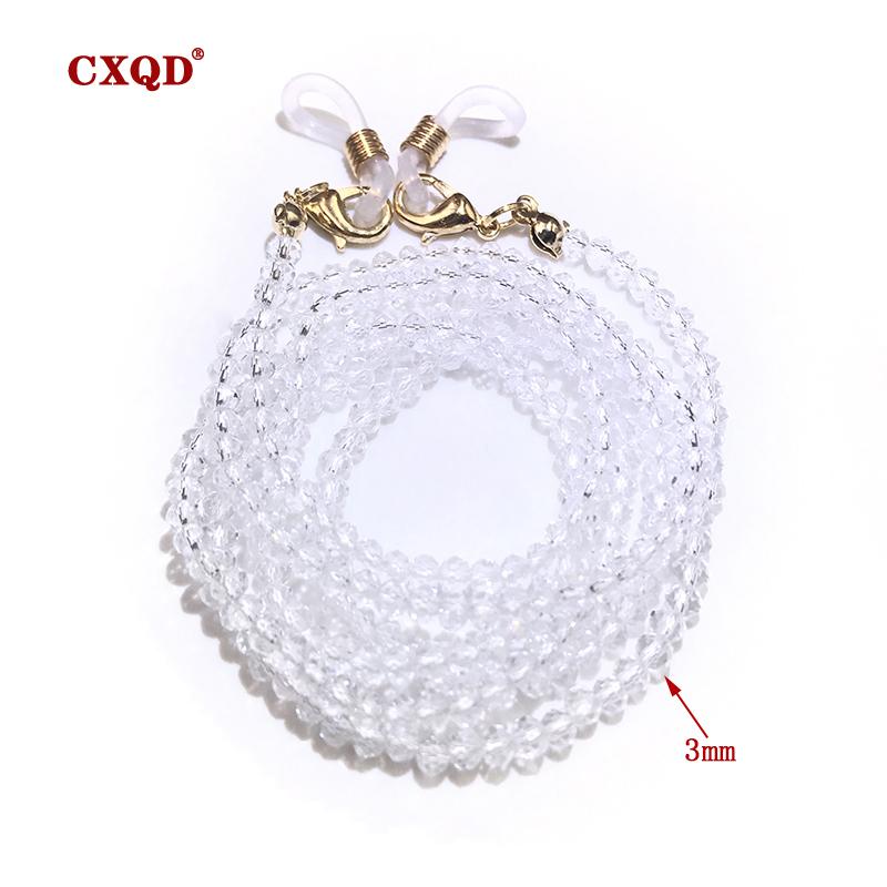 Handgefertigte Mode 3mm Galvanisierte Lesebrillen Kette Perlen Lanyard Damen Sonnenbrillen Schnüre Brillen Masken Halter Geschenk
